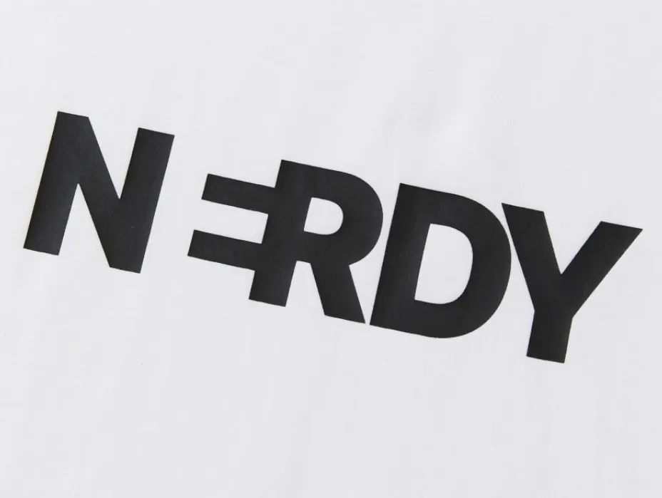 NERDY  |Street Style Cotton Logo T-Shirts