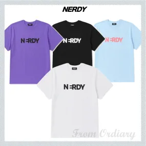 NERDY  |Street Style Cotton Logo T-Shirts