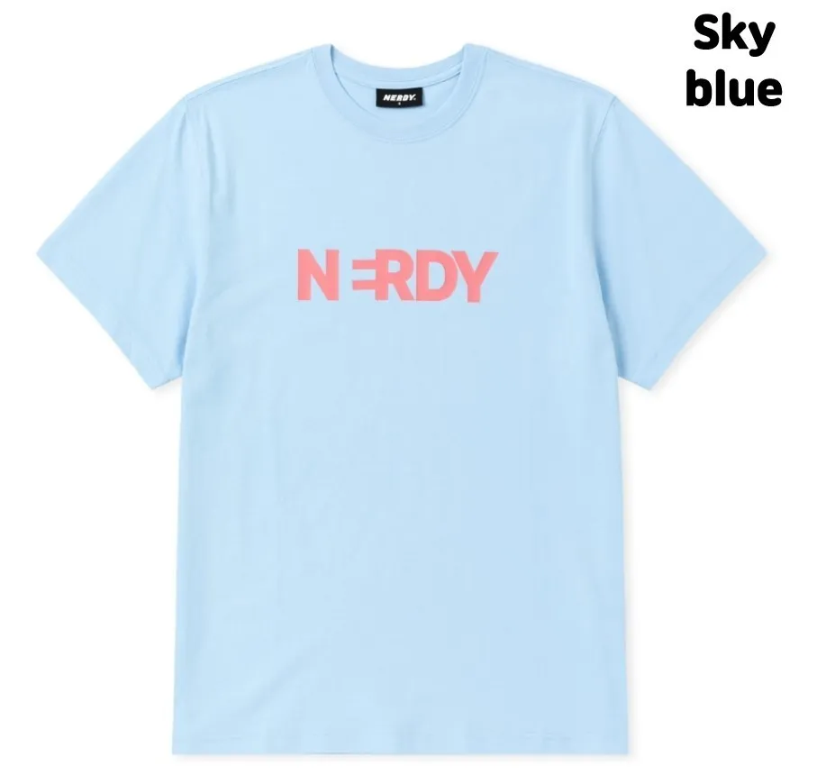 NERDY  |Street Style Cotton Logo T-Shirts