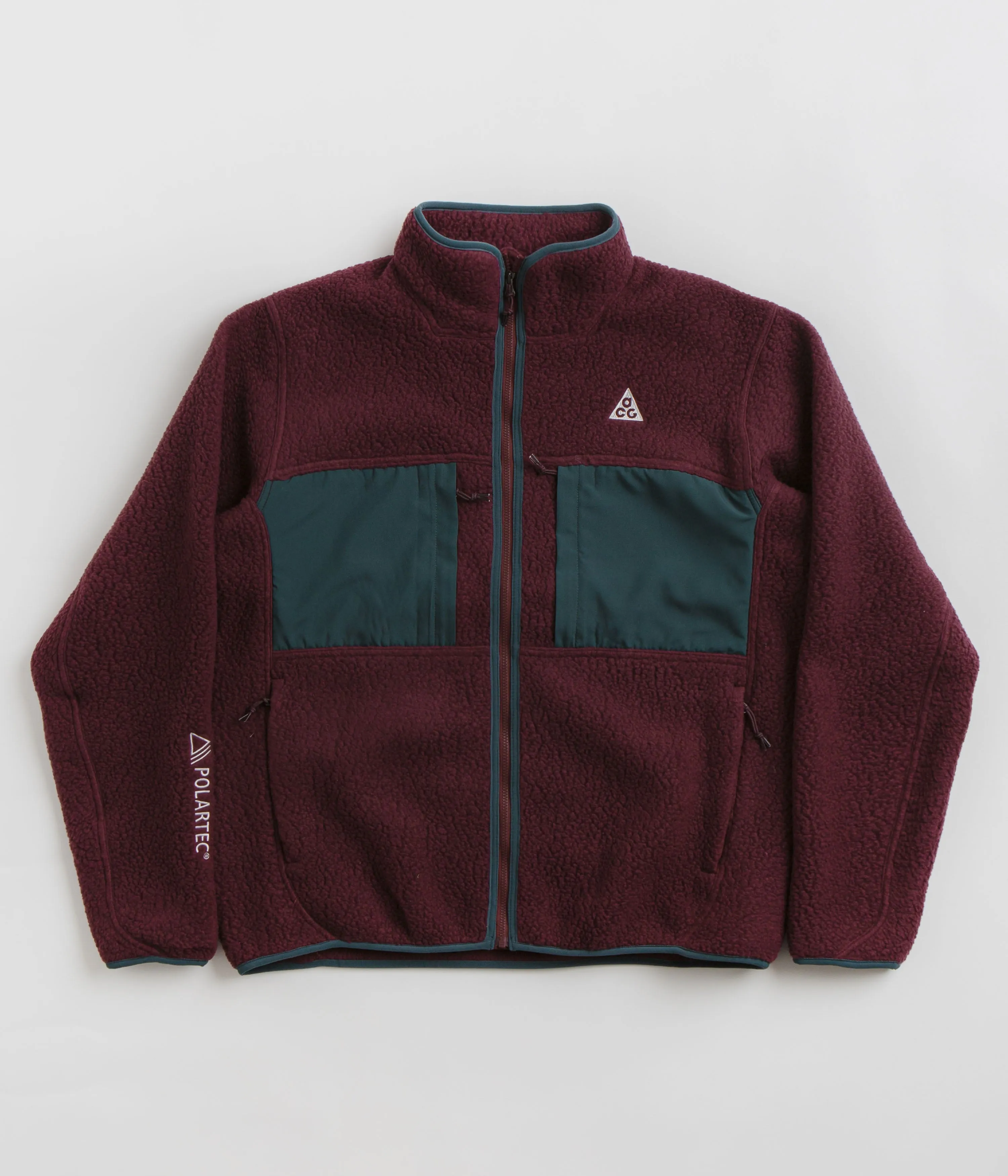 Nike ACG Arctic Wolf Full Zip Fleece - Night Maroon / Deep Jungle / Summit White