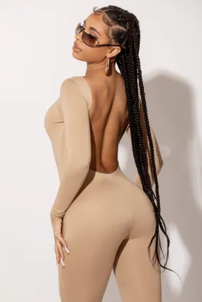 Nude Deep Back Jumpsuit