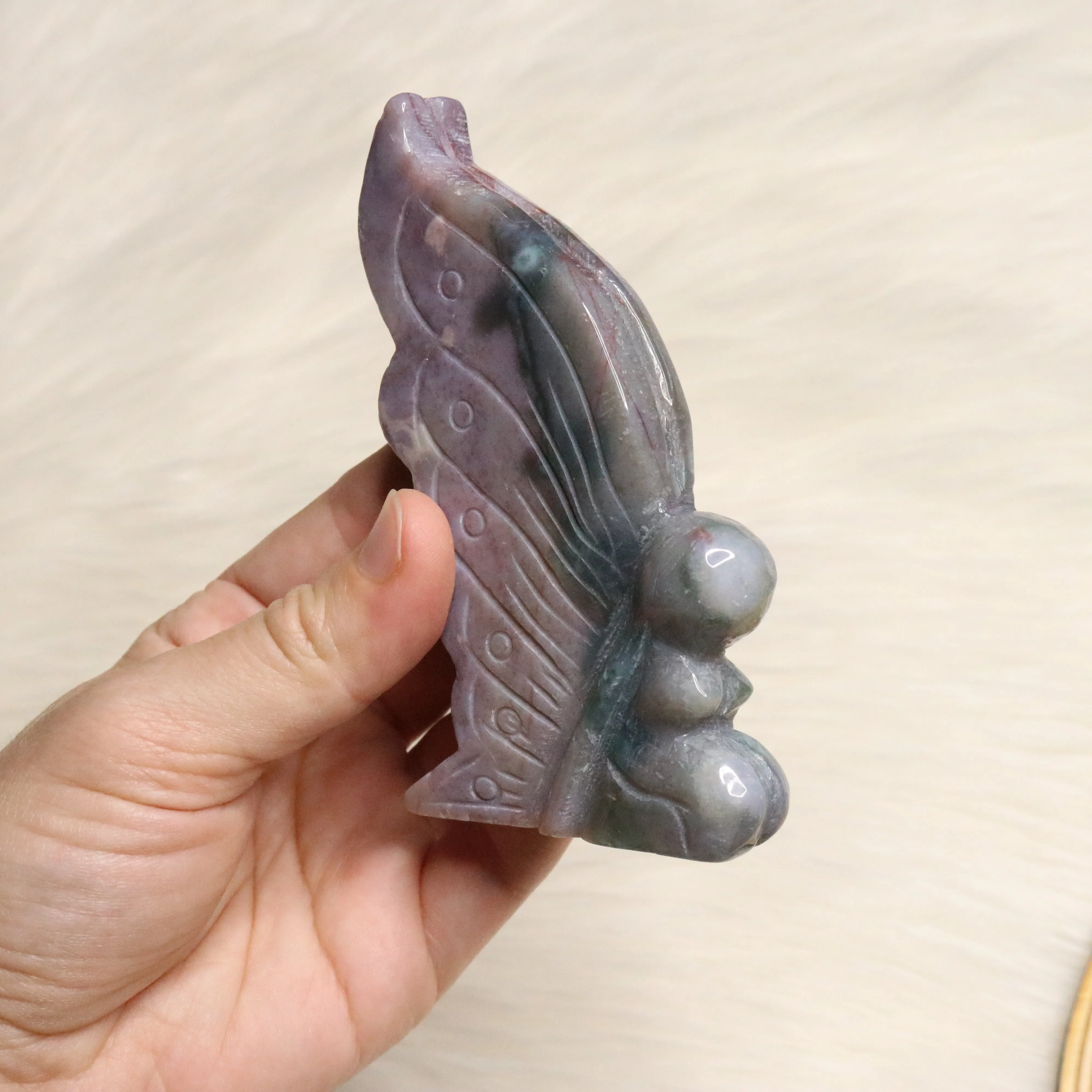 Ocean Jasper Fairy Carving ~ Frequencies of the Elementals