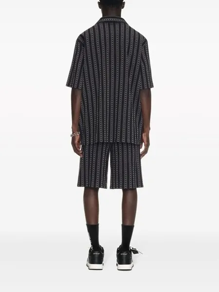 Off-White  |Stripes Street Style Cotton Short Sleeves Front Button