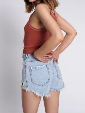 ONETEASPOON Circus Blue Bonita High Waist Denim Shorts