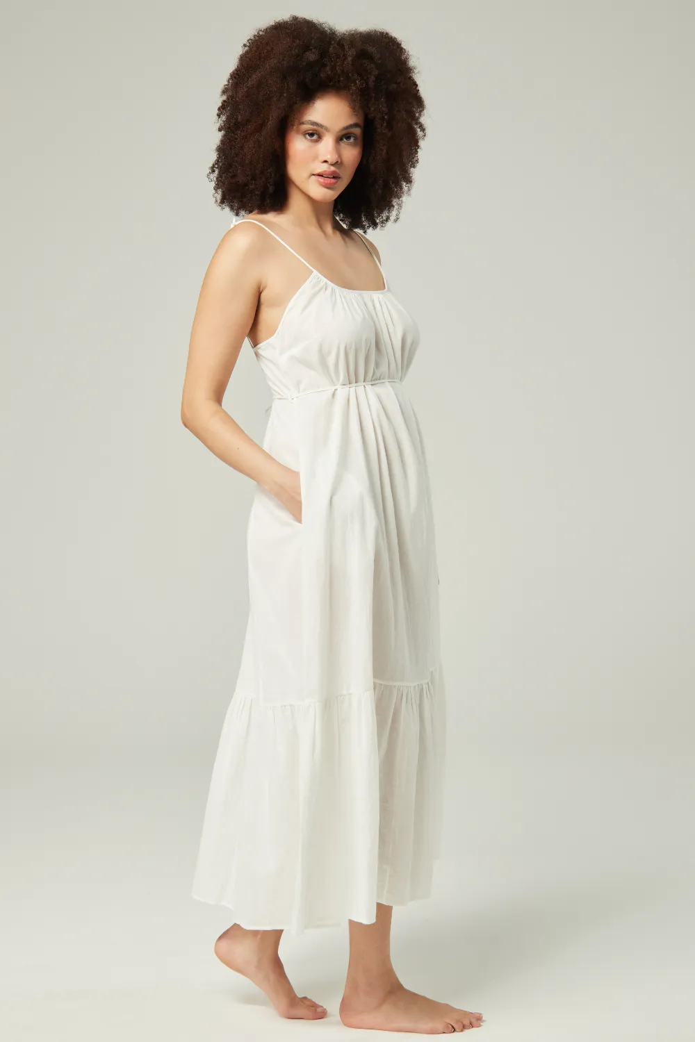 Organic Cotton Maxi Trapeze Dress