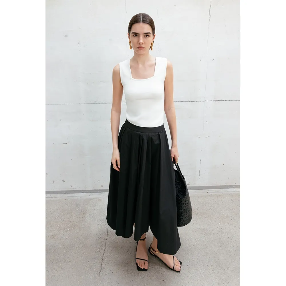 ORR  |Casual Style Blended Fabrics Sleeveless Street Style Plain