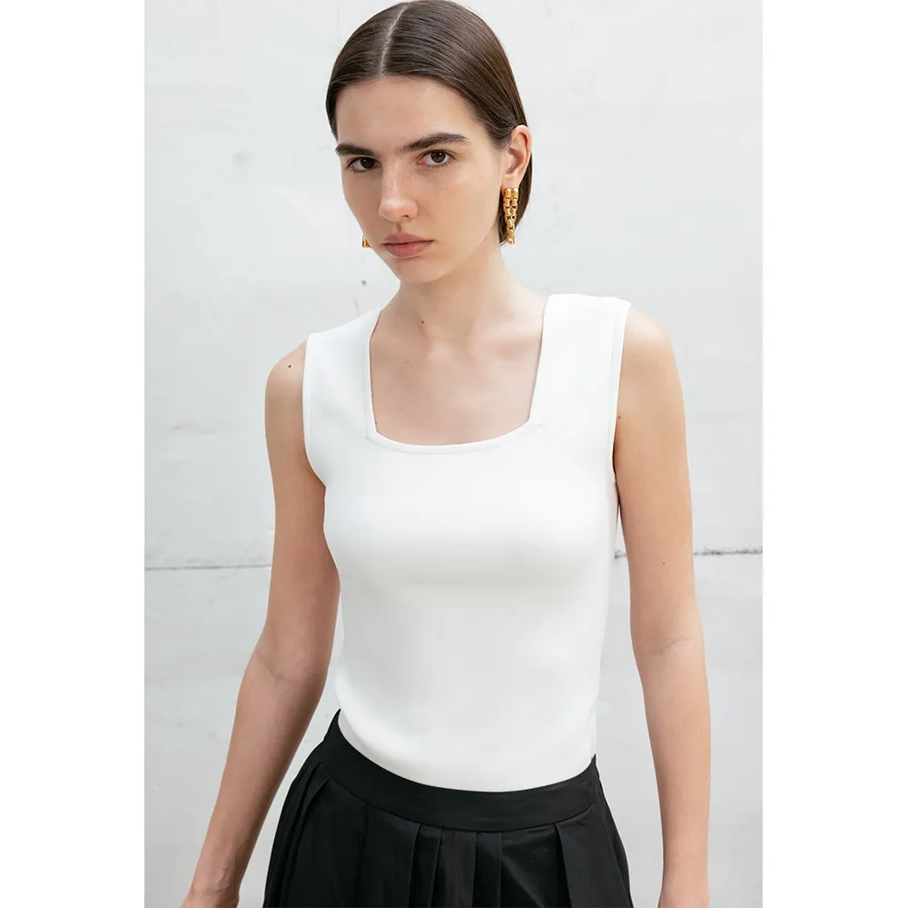 ORR  |Casual Style Blended Fabrics Sleeveless Street Style Plain