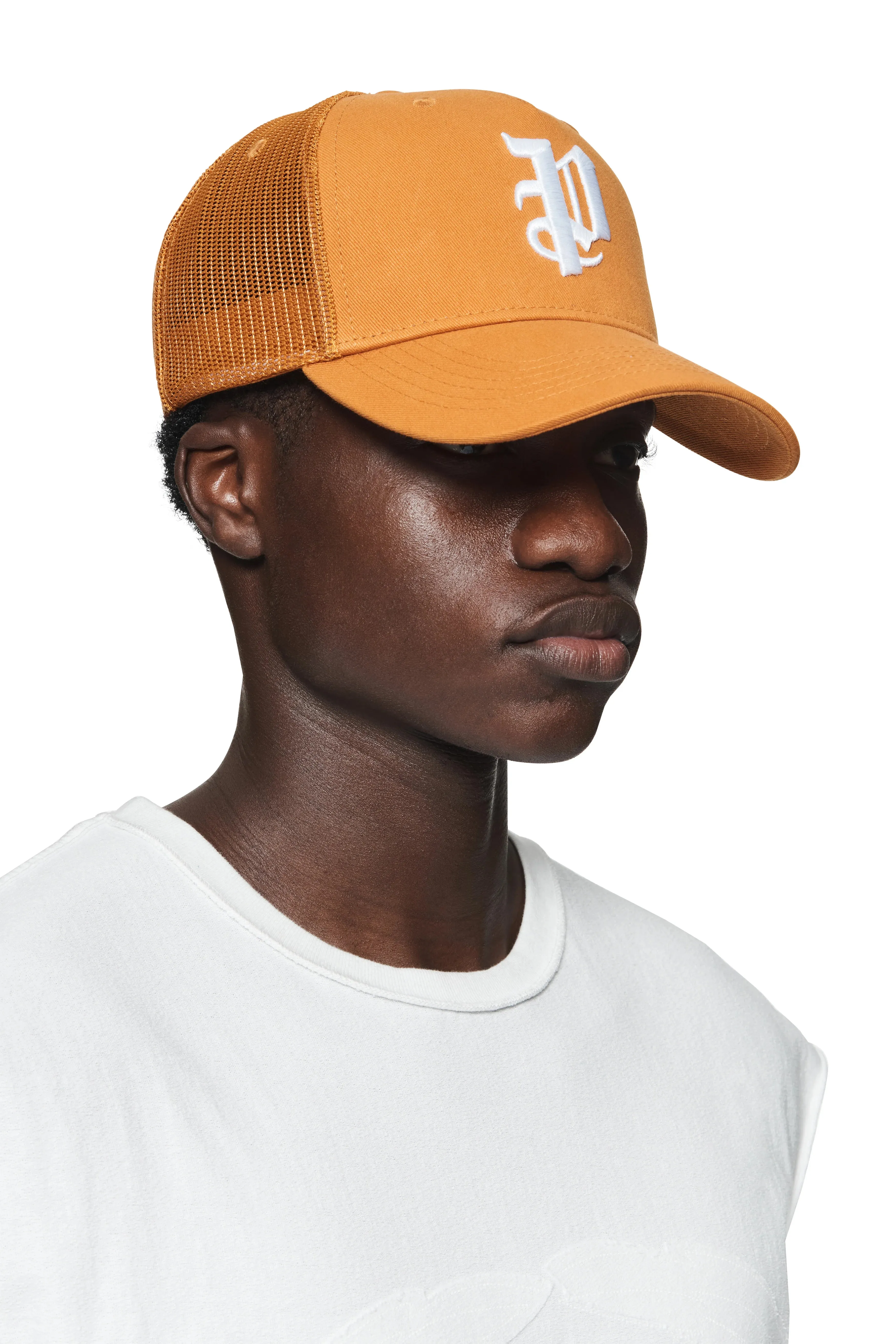 P Logo Trucker Hat - Orange