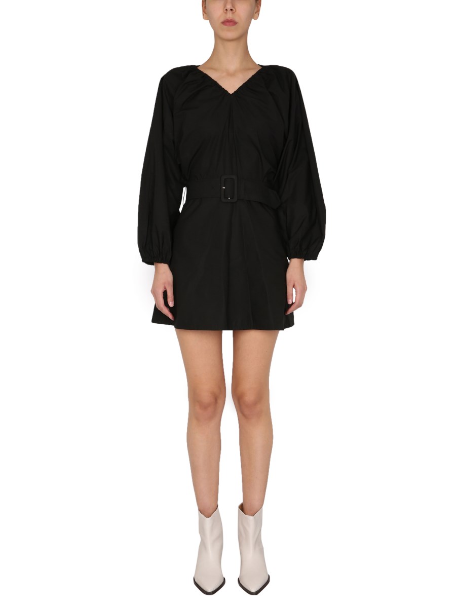 PATOU    COTTON BALLOON SLEEVES DRESS