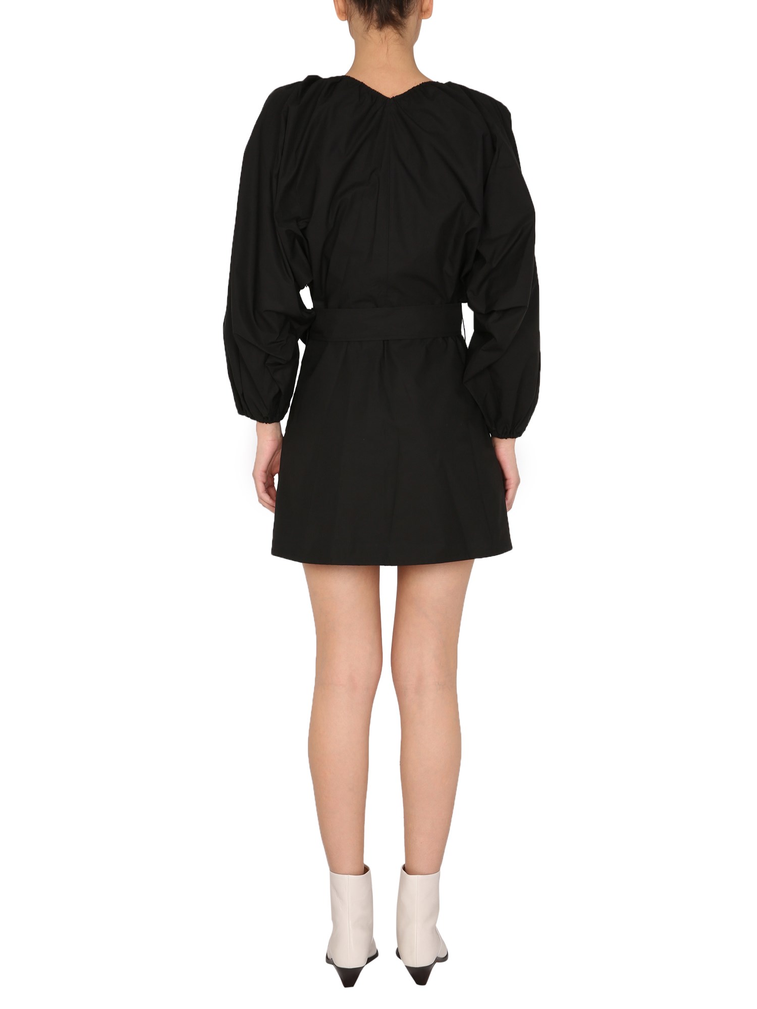 PATOU    COTTON BALLOON SLEEVES DRESS