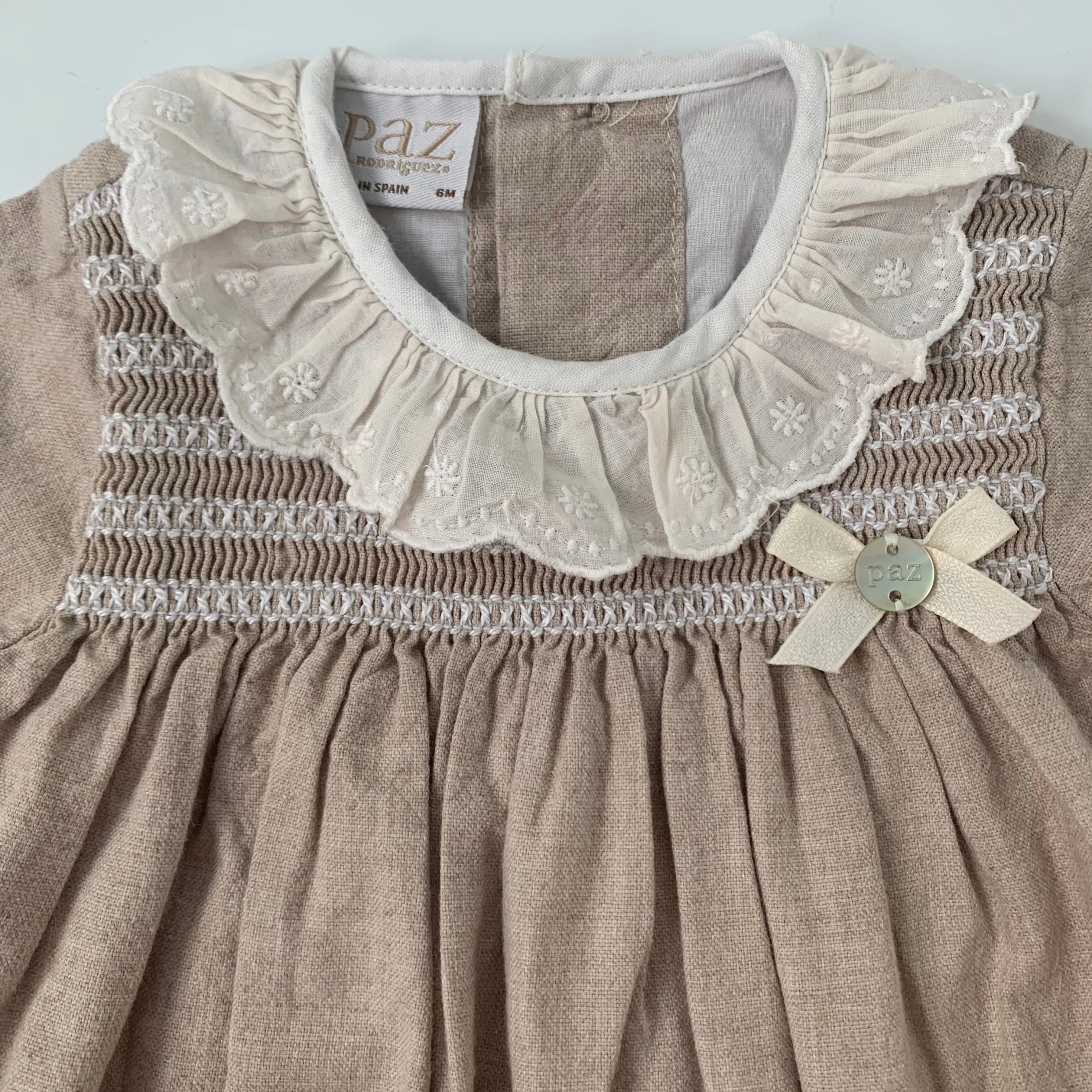 Paz Rodriguez Oatmeal Dress: 6 Months