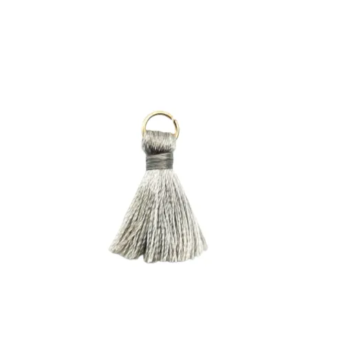 Pendants, Tassels, French Grey, With Jump Ring, Polyester, 25mm