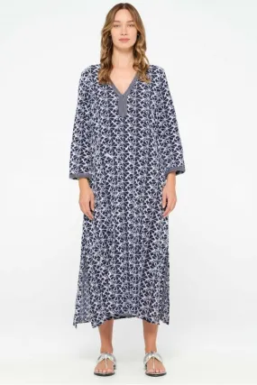 Pondicherry Dress in Navy Cotton    