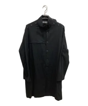 [Pre-owned] Yohji Yamamoto pour homme Unbalanced long shirt with front opening collar HD-T16-071