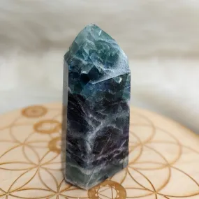 Rainbow Flourite Obelisk Carving ~ Stunning Bright Colors!