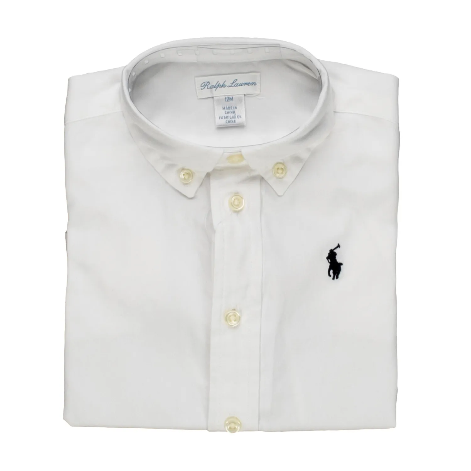 Ralph Lauren Slim Fit Shirt Cotton Dress White Toddler