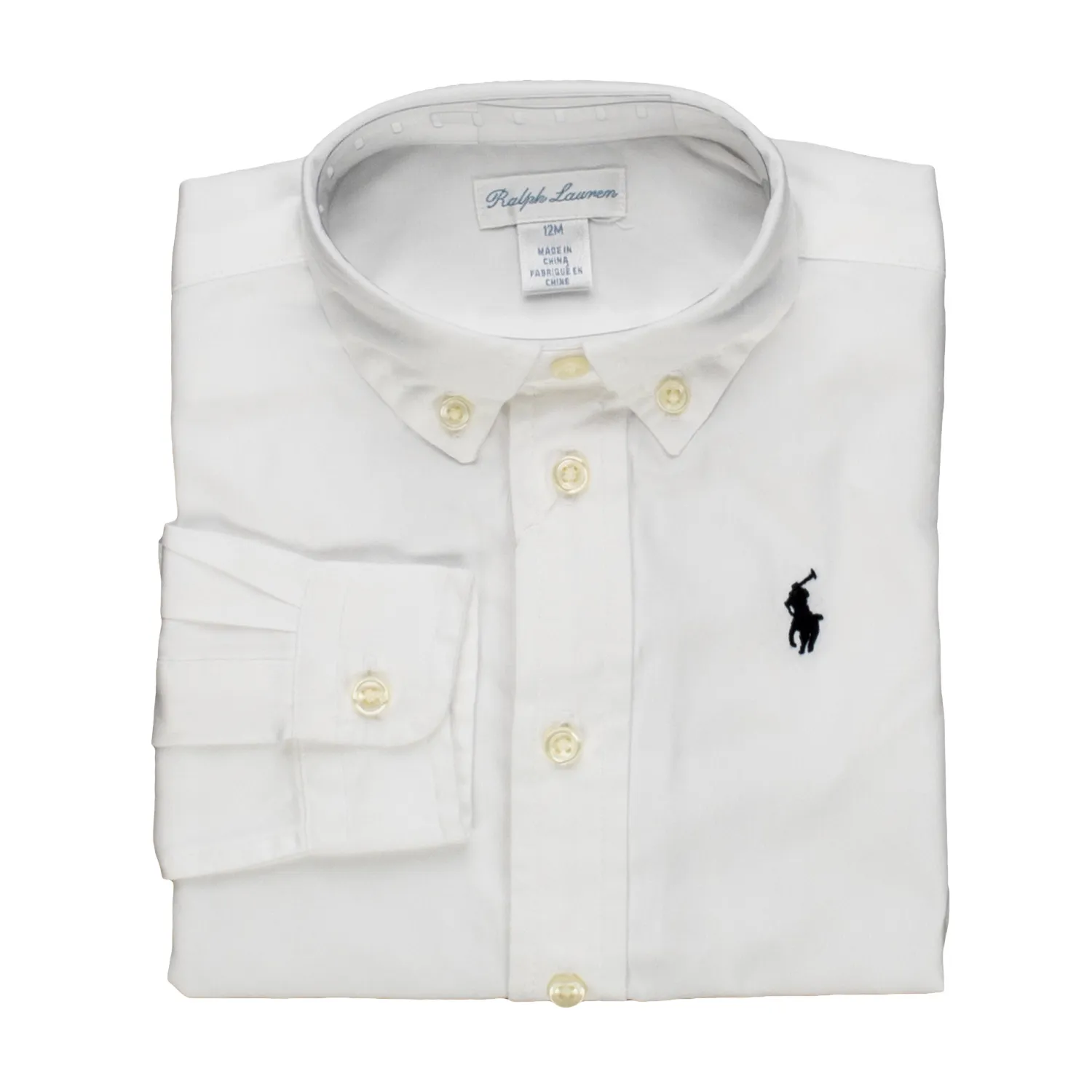 Ralph Lauren Slim Fit Shirt Cotton Dress White Toddler