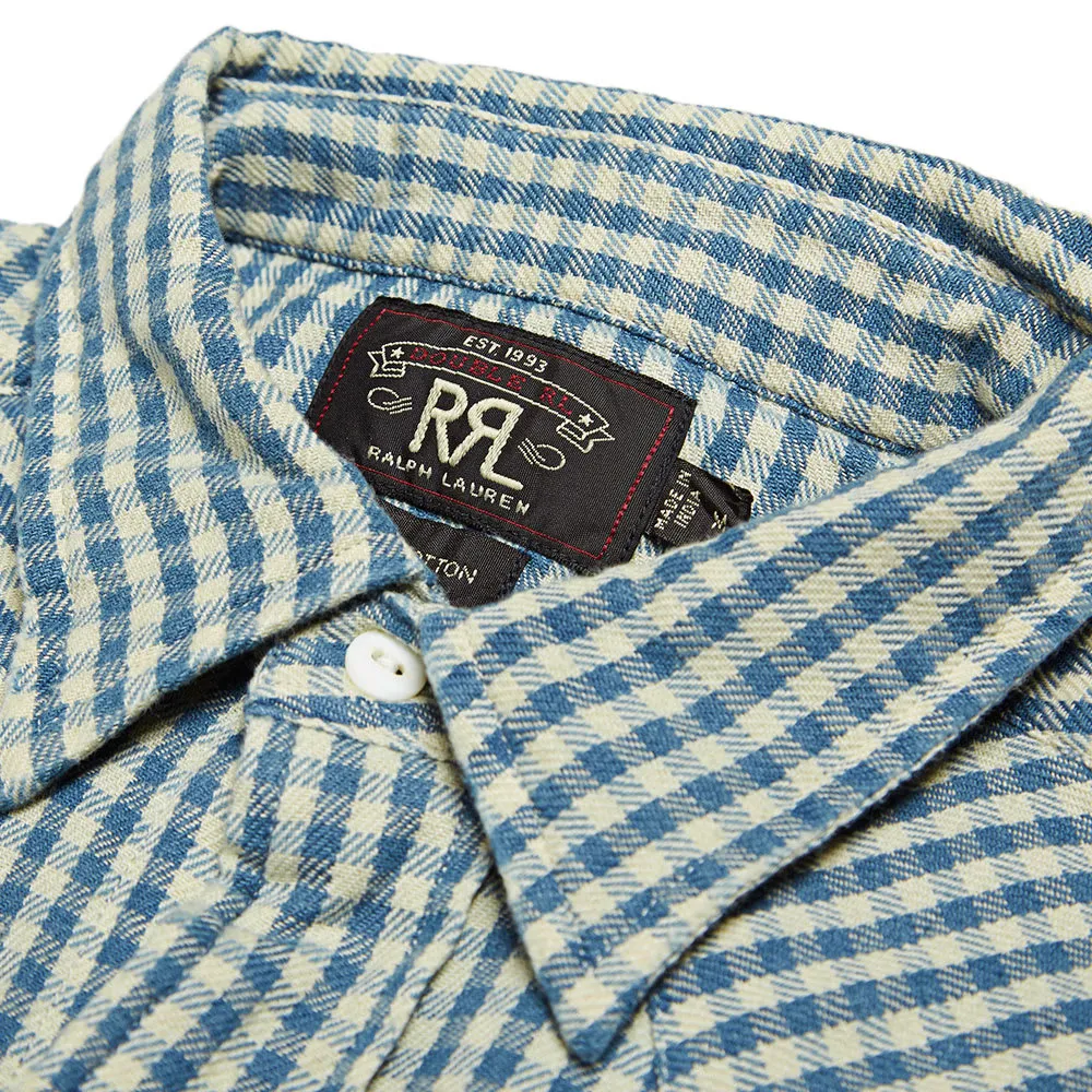 RRL Sawtooth Western ShirtIndigo Houndstooth