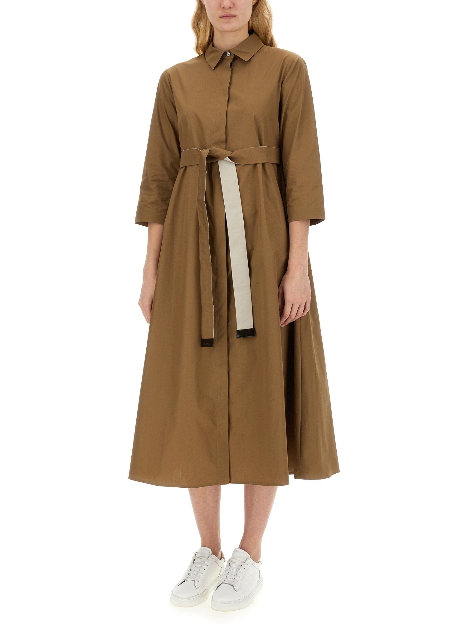 S MAX MARA    OLIMPIA COTTON POPLIN DRESS