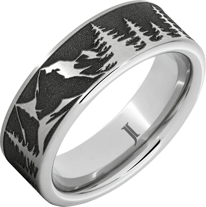 Serinium Mountain Pine Forest Scene Ring