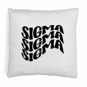 Sigma Sigma Sigma Greek Mod Design on a Sorority Throw Pillow Cover for Dorm Room or Apartment Decor