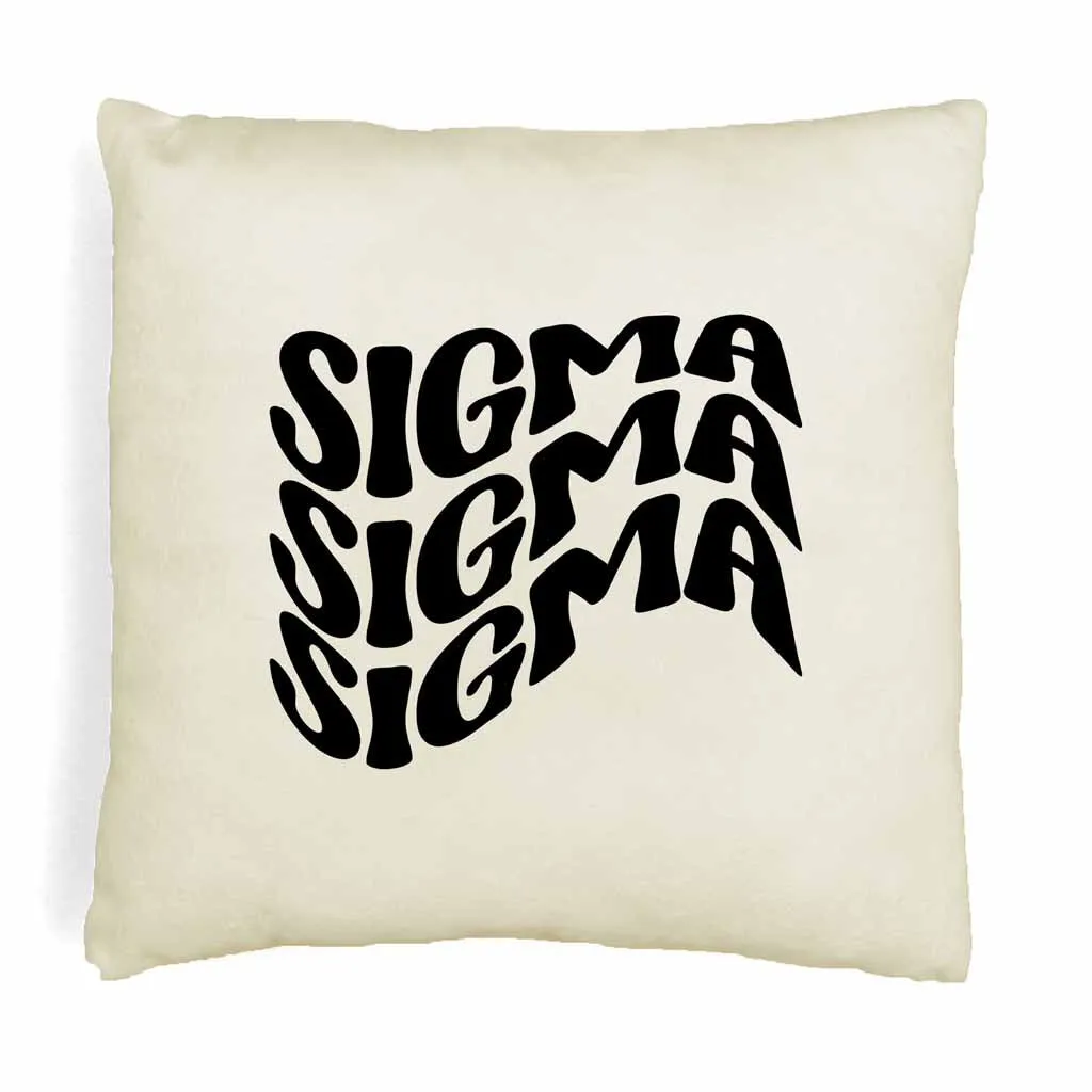 Sigma Sigma Sigma Greek Mod Design on a Sorority Throw Pillow Cover for Dorm Room or Apartment Decor