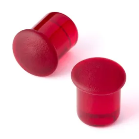 Simple Glass Plugs - Matte Ruby