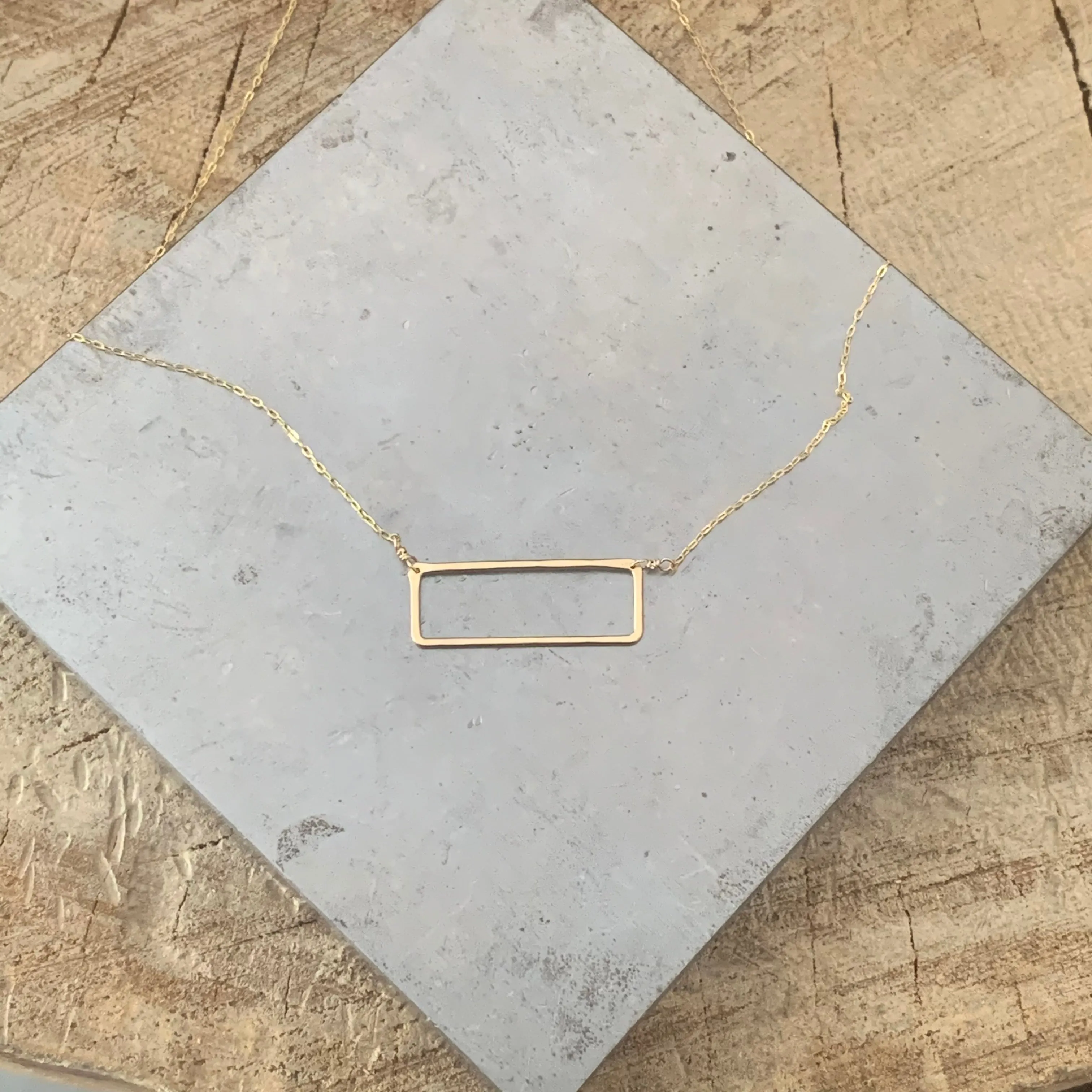 Small Rectangle necklace