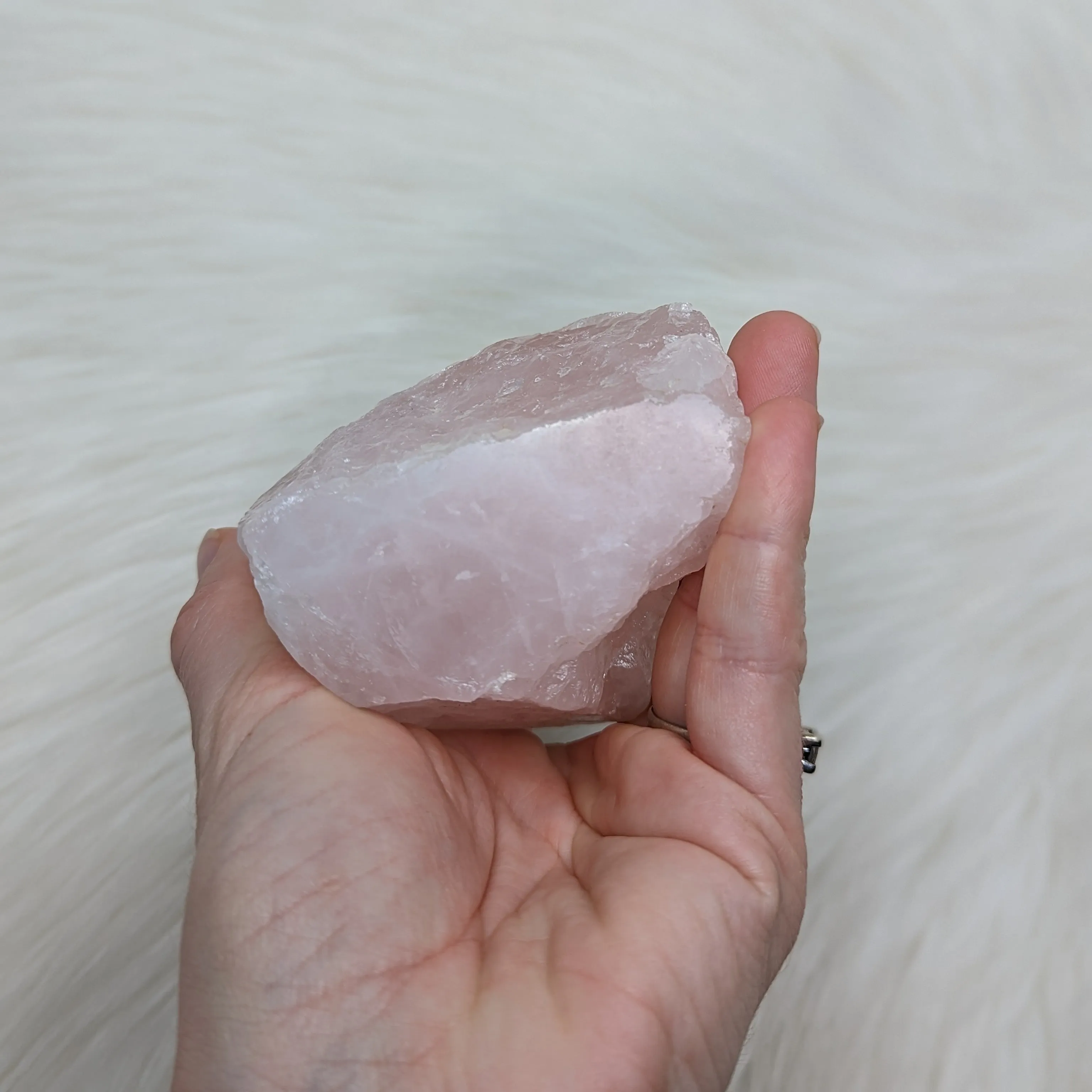 Soft and Loving Rose Quartz Polished Generator Point from Brazil