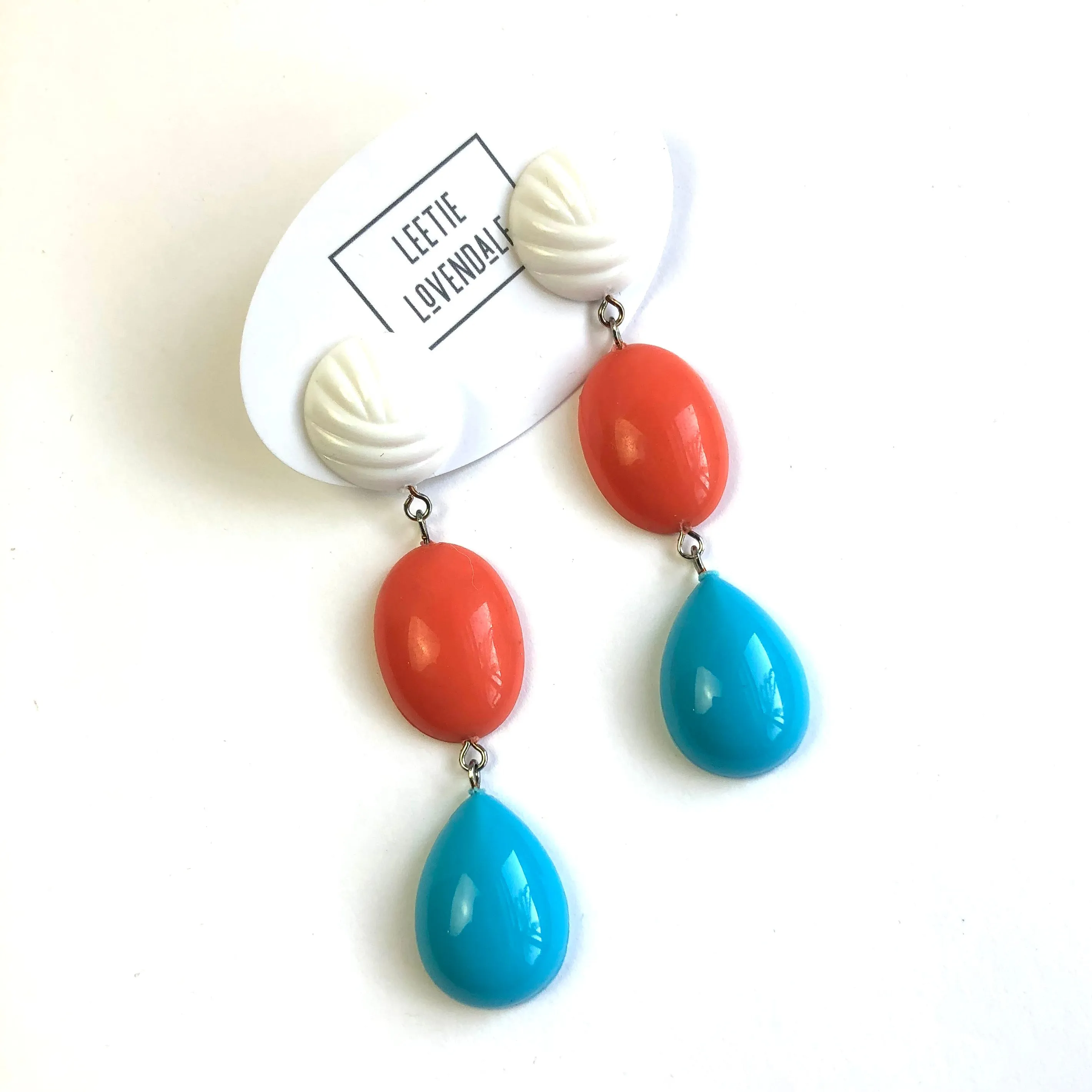 SouthWest Mod Yarn Ball Retro Statement Earrings