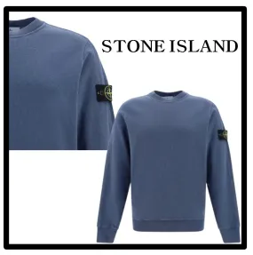 STONE ISLAND  |Street Style Logo Sweatshirts