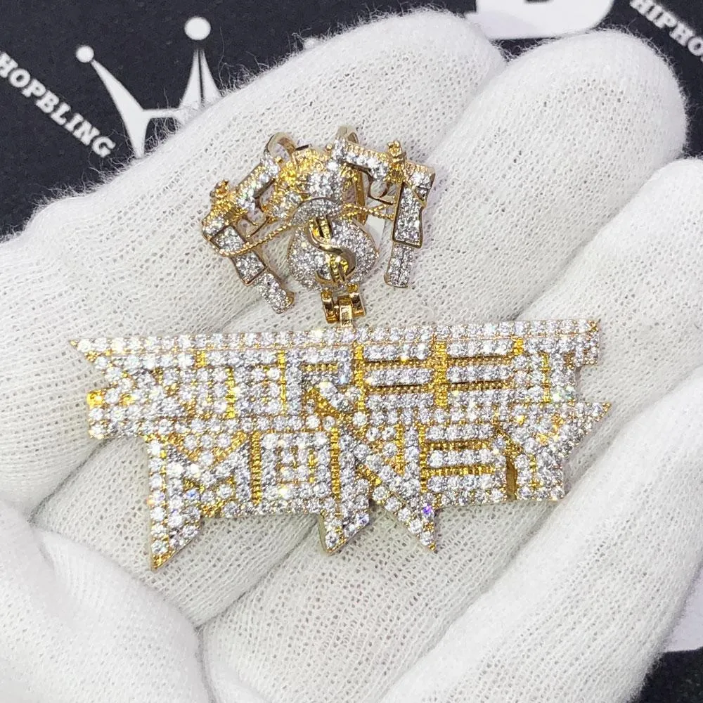 Street Money $ VVS CZ Hip Hop Bling Iced Out Pendant