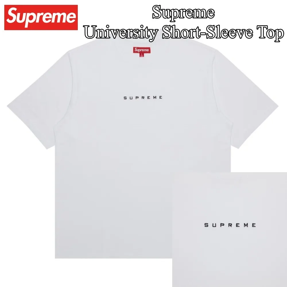 Supreme  |Street Style Cotton Short Sleeves Logo T-Shirts