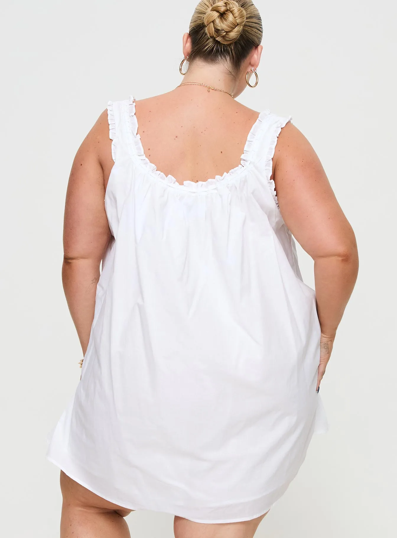 Swing Mini Dress White Curve