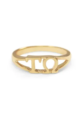 Tau Omega 14k Sunshine Gold Ring