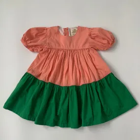 The Middle Daughter Apricot And Green Cotton Dress: 3 Years