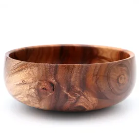 Traditional Hawaiian Koa Calabash Wood Bowl #724 - Medium