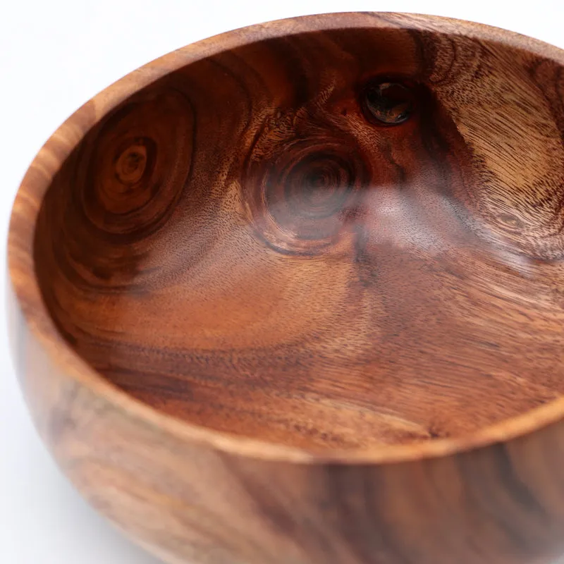 Traditional Hawaiian Koa Calabash Wood Bowl #724 - Medium