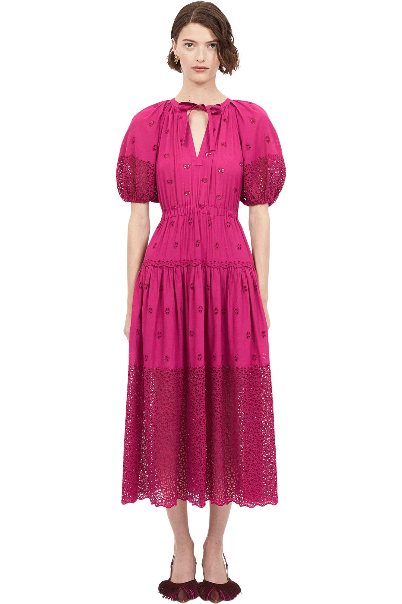 Ulla Johnson Nova Dress in Ruby