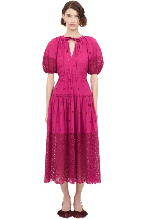 Ulla Johnson Nova Dress in Ruby