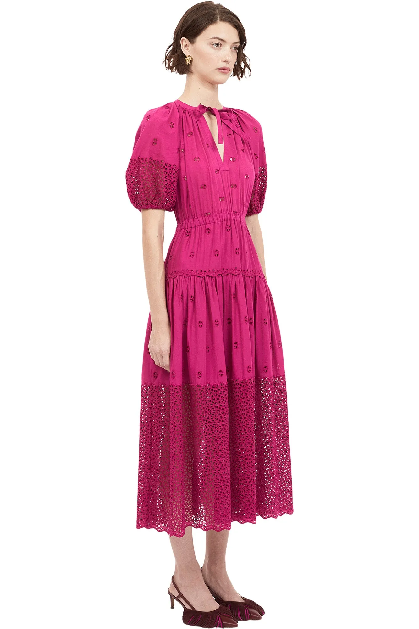 Ulla Johnson Nova Dress in Ruby