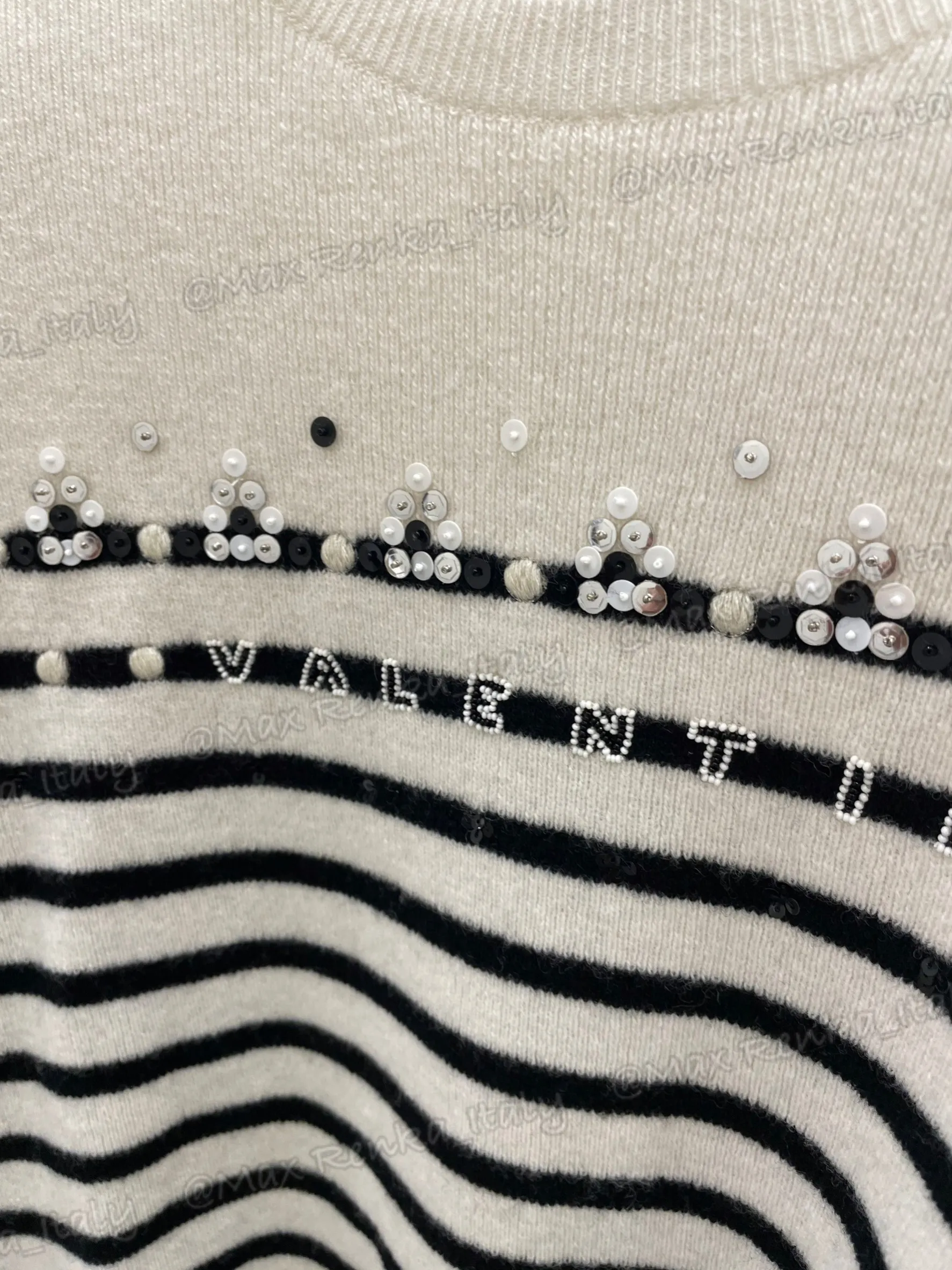 VALENTINO  |Casual Style Wool Long Sleeves Elegant Style Logo Outlet