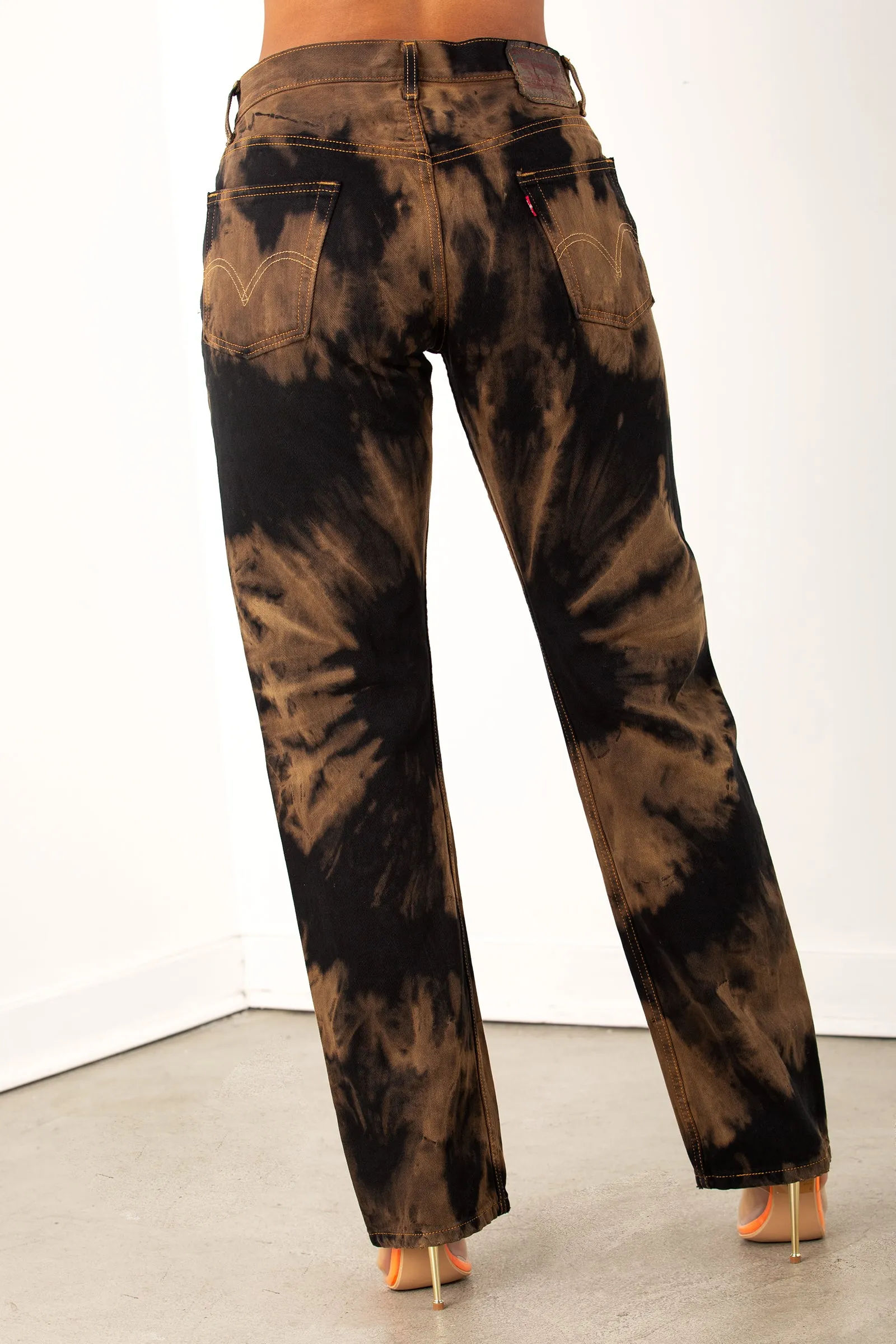 Vintage Black Levi Tie Dye Jean