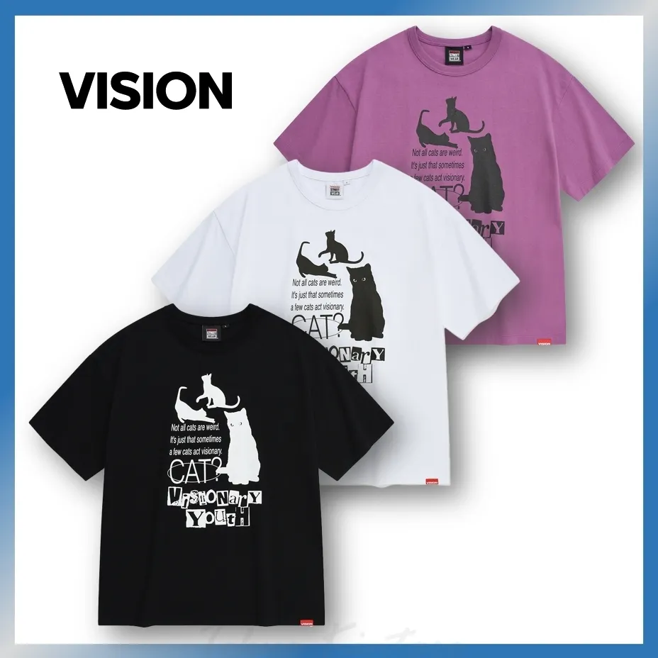 Vision Street Wear  |Unisex Street Style Short Sleeves Logo T-Shirts