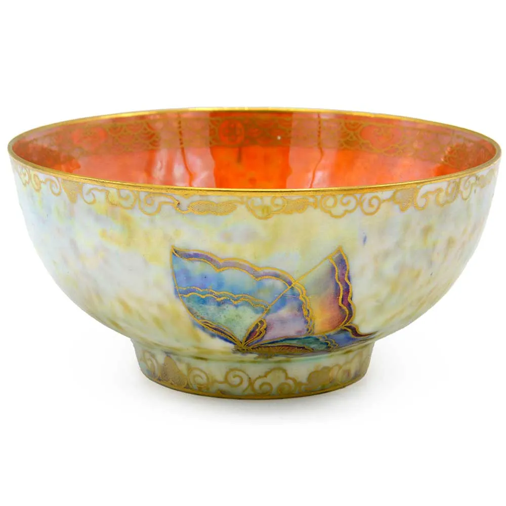 Wedgwood, Fairyland Lustre footed bowl, by Daisy Makeig Jones. 1915-1929. Butterflies.