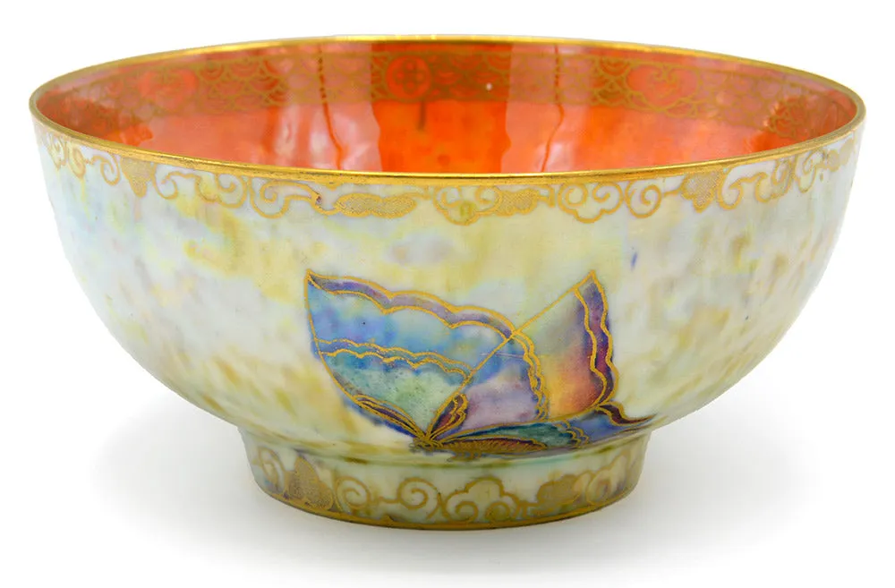 Wedgwood, Fairyland Lustre footed bowl, by Daisy Makeig Jones. 1915-1929. Butterflies.