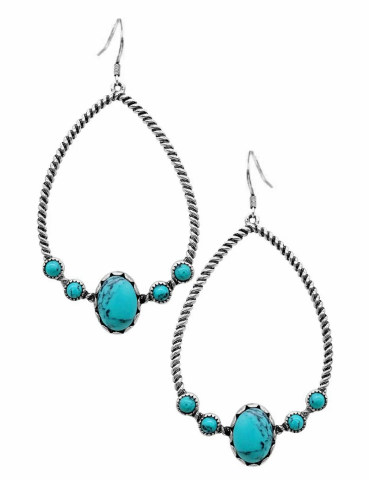 Western Twist Turquoise Teardrop