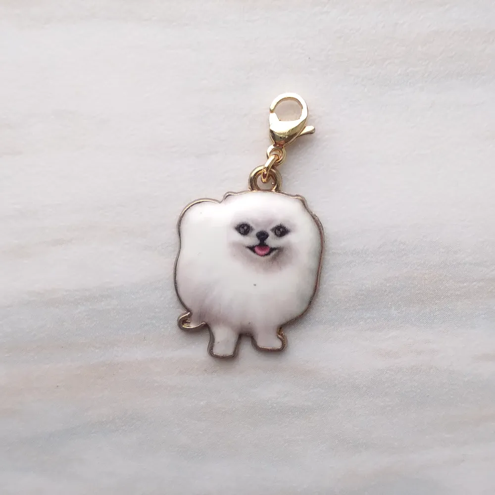 White Pomeranian Simple Charm