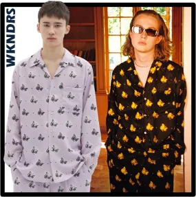 WKNDRS  |Unisex Street Style Printed Shirt Logo Shirts