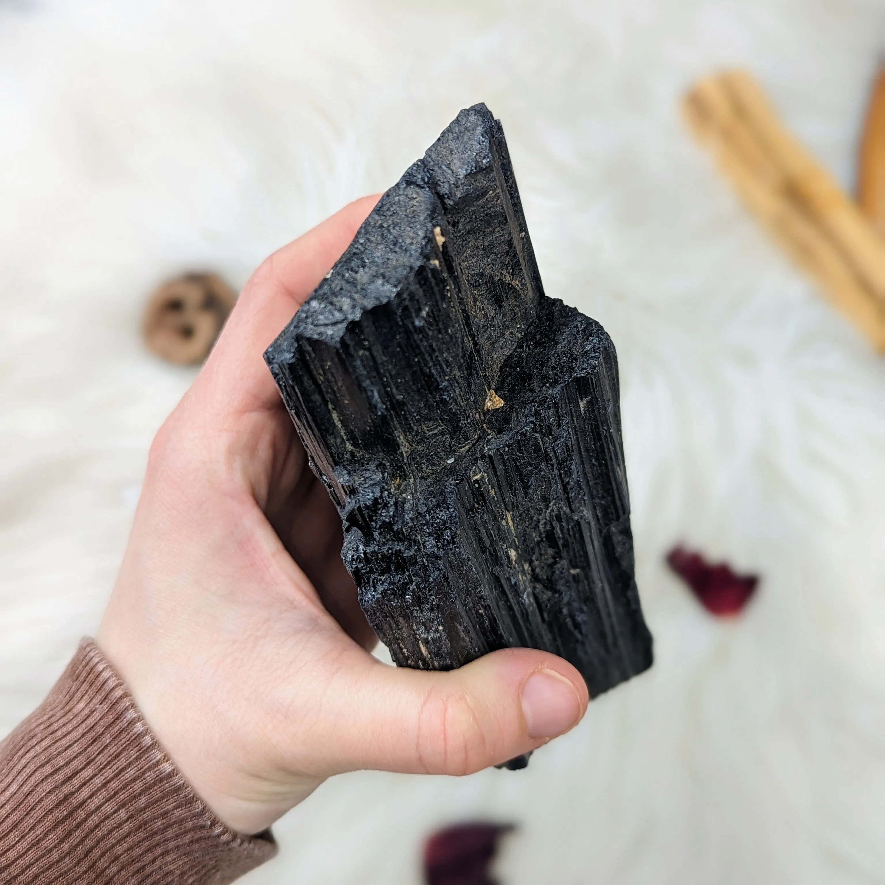 XL Black Tourmaline Display Specimen ~ Protective and Grounding Energy